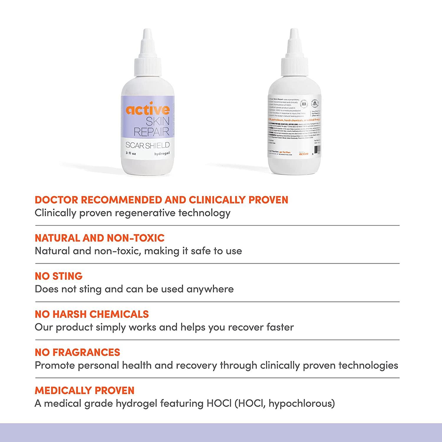 Active Skin Repair First Aid Scar Shield Hydrogel Scar Treatment for