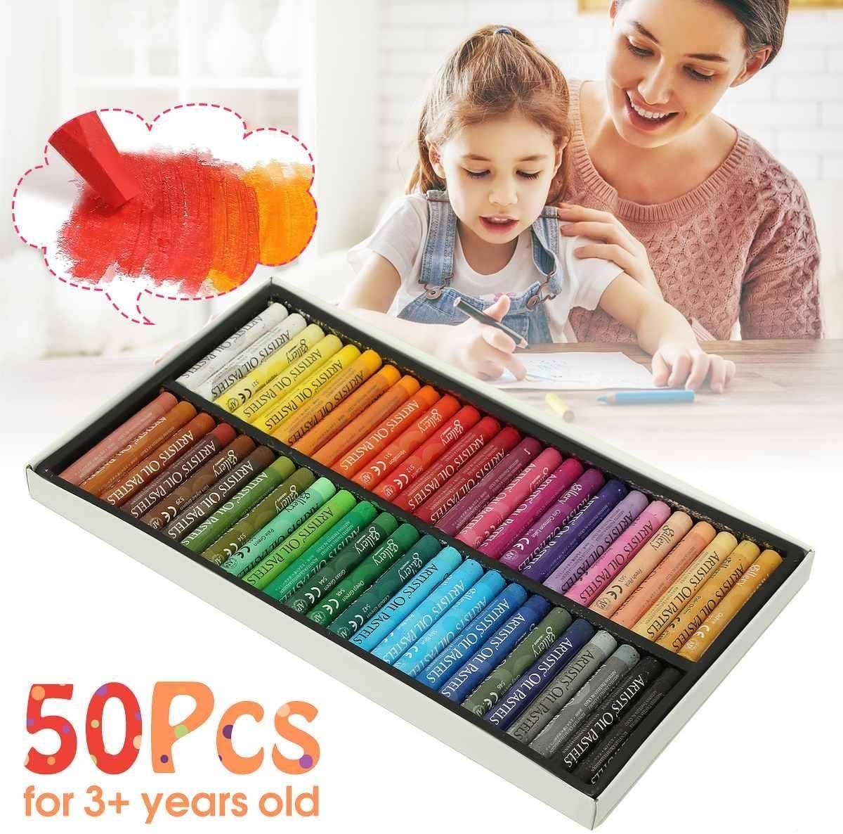 Oil Pastels Set,36 Assorted Colors Non Toxic Professional Round Painting Pastel Stick Art Supplies Drawing Graffiti Art Crayons for Kids, Artists