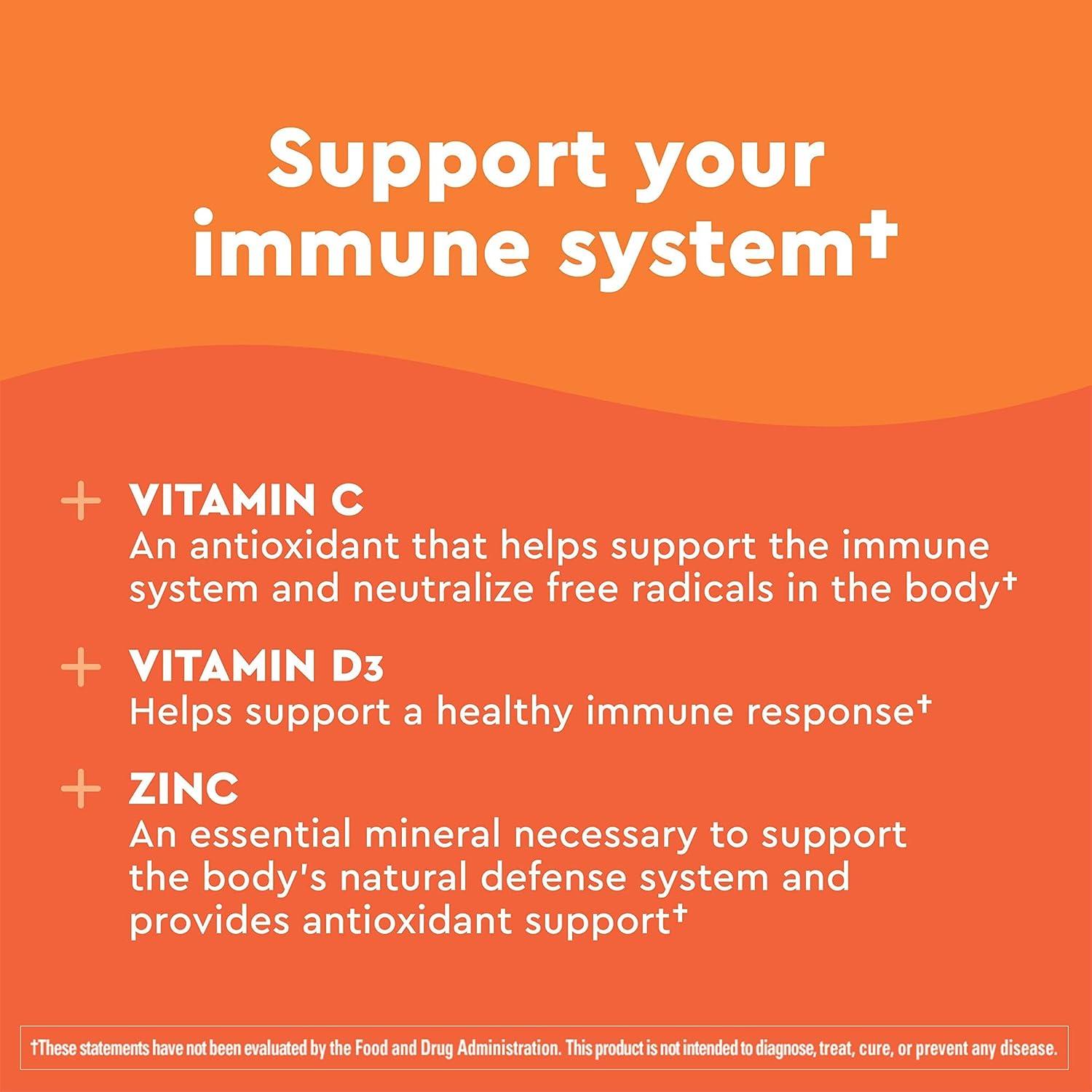 Nature Made Wellblends ImmuneMAX Fizzy Drink Mix Vitamin C 2000mg, Zinc 20mg, Vitamin D3 1000
