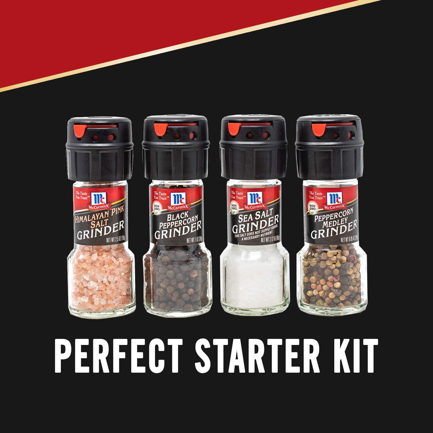 McCormick Salt & Pepper Grinder Variety Pack (Himalayan Pink Salt Sea