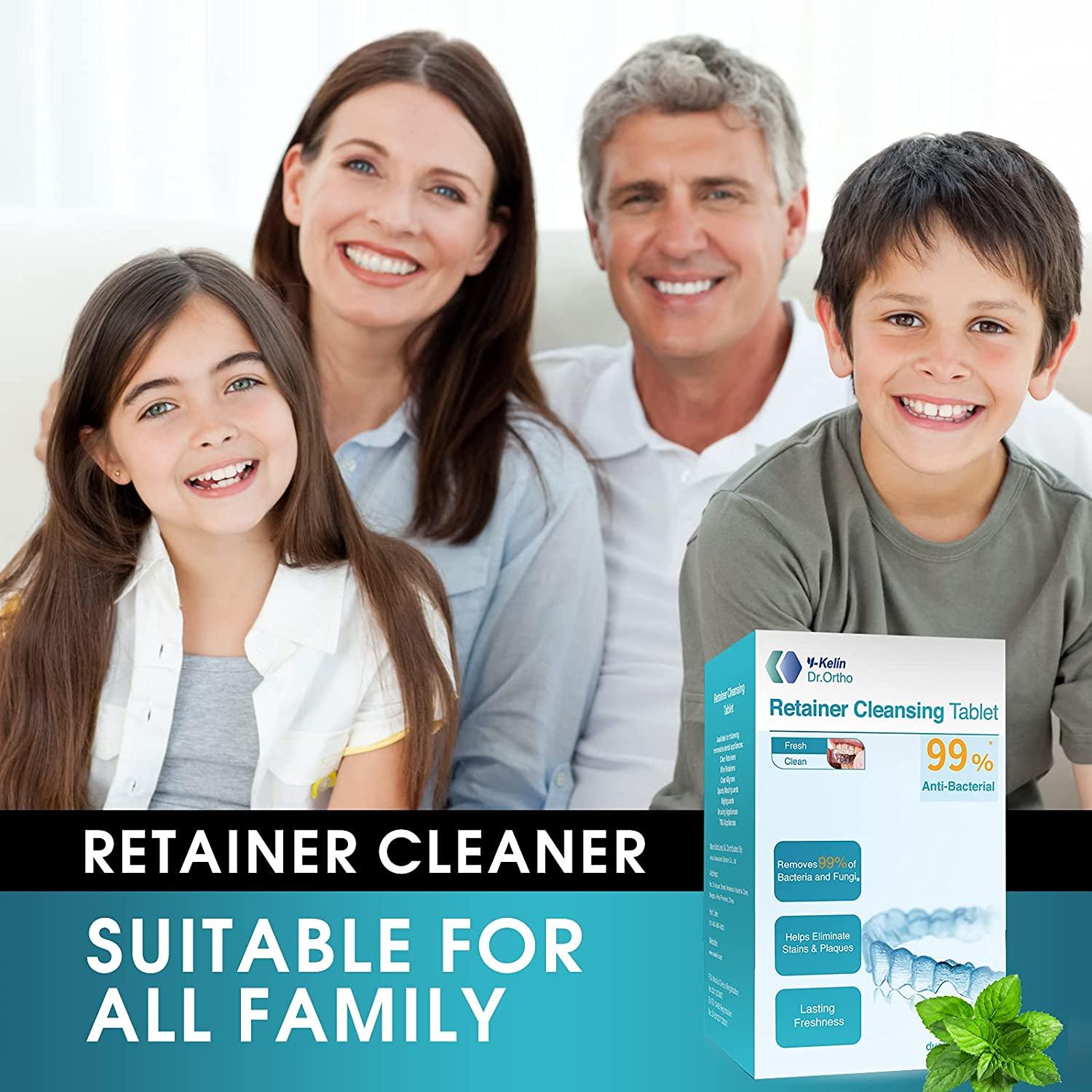 Retainer Cleaner Tablets 96 ct Removes Stain, Plaque, Odor for