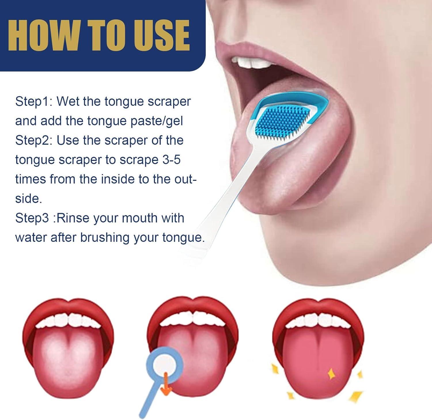 Tongue Cleaner Gel with Tongue Brush Tongue Cleaning Gel Set Tongue