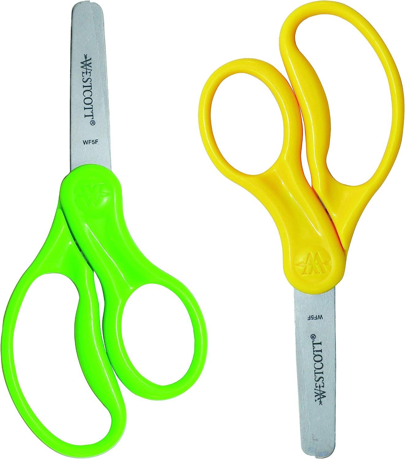 Westcott 5 Hard Handle Kids Scissors, Pointed - 2 count