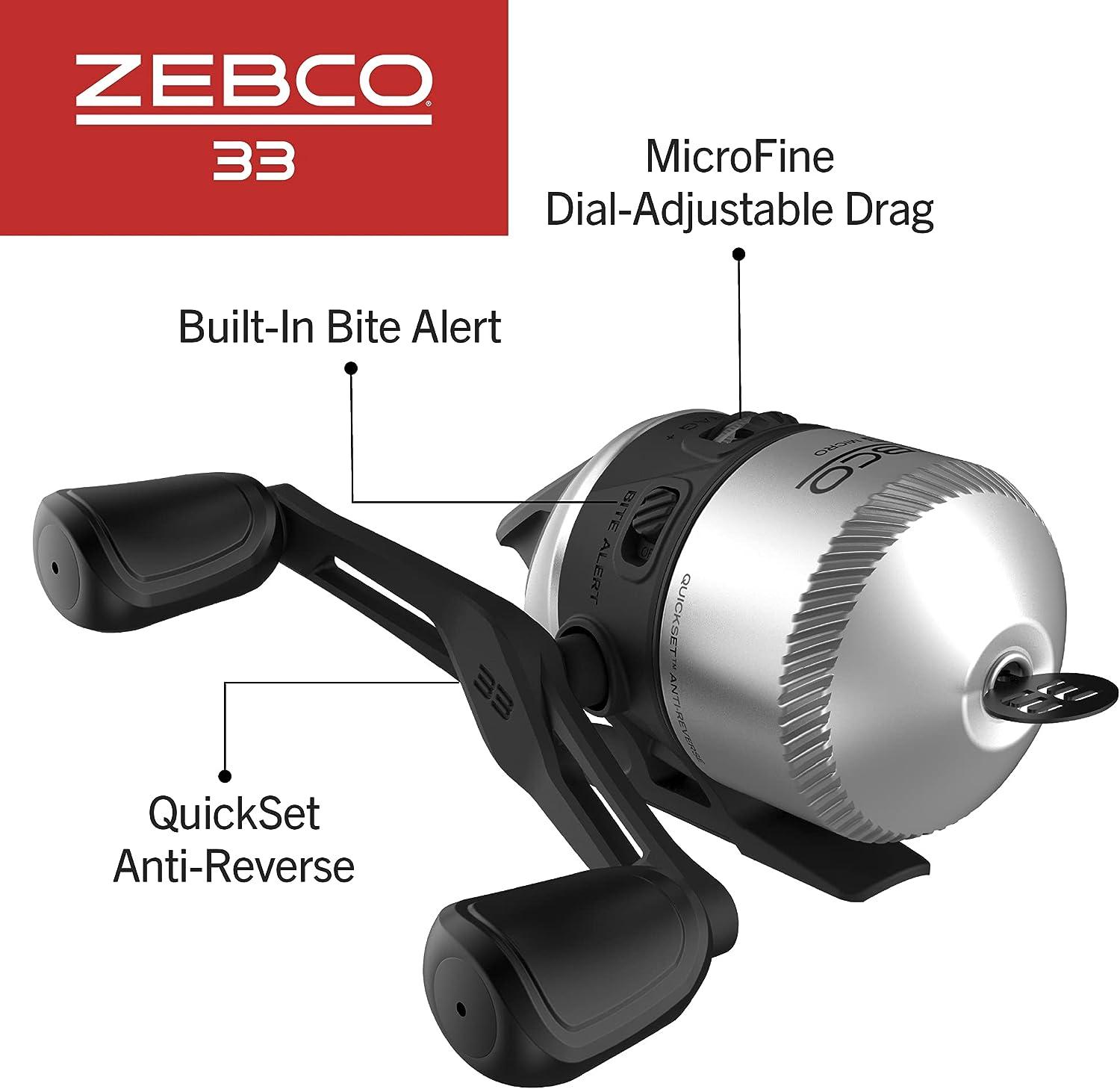 Zebco 33 Micro Spincast Fishing Reel, Size 10 Reel, Changeable