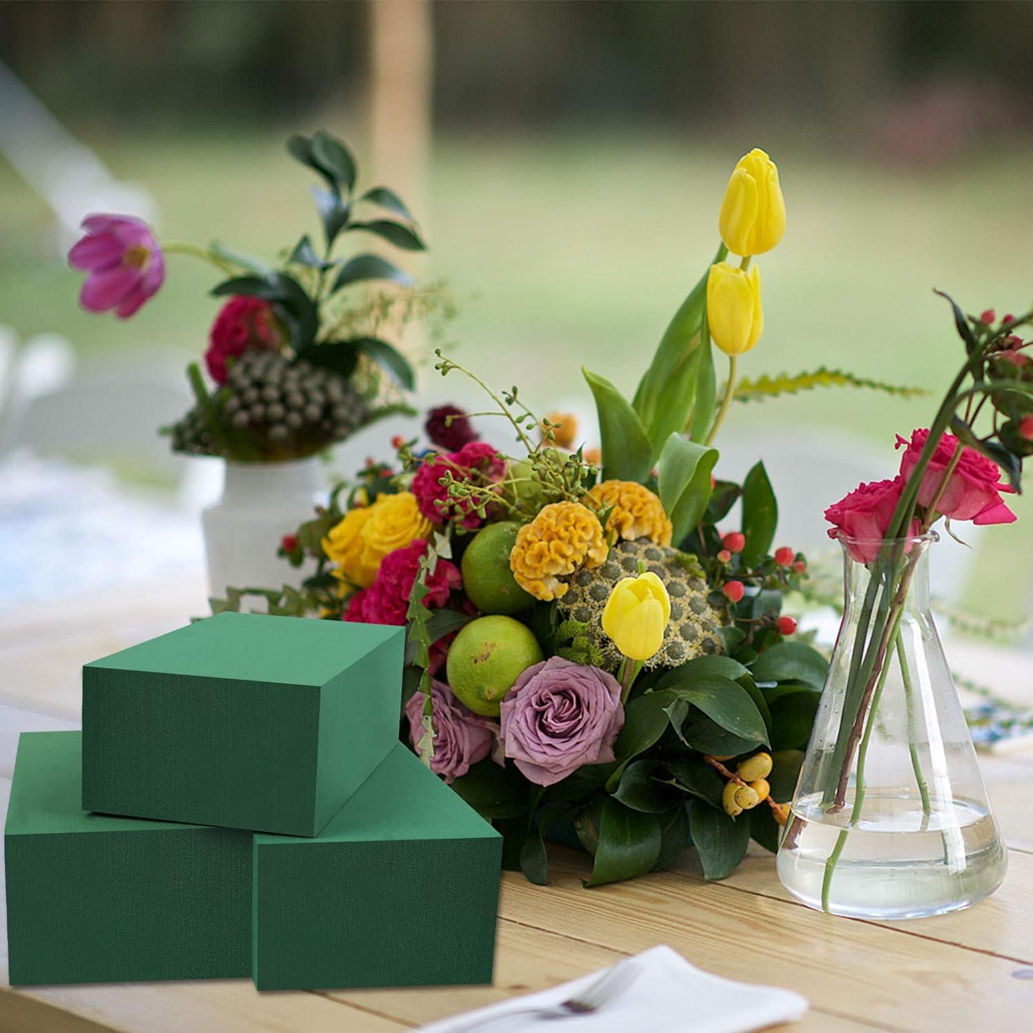 1pc High-Grade Floral Foam Brick For Dry And Wet Flowers, Artificial Flowers  Arrangements, Wedding, Aisle Decor, Party Art Decoration (Green)