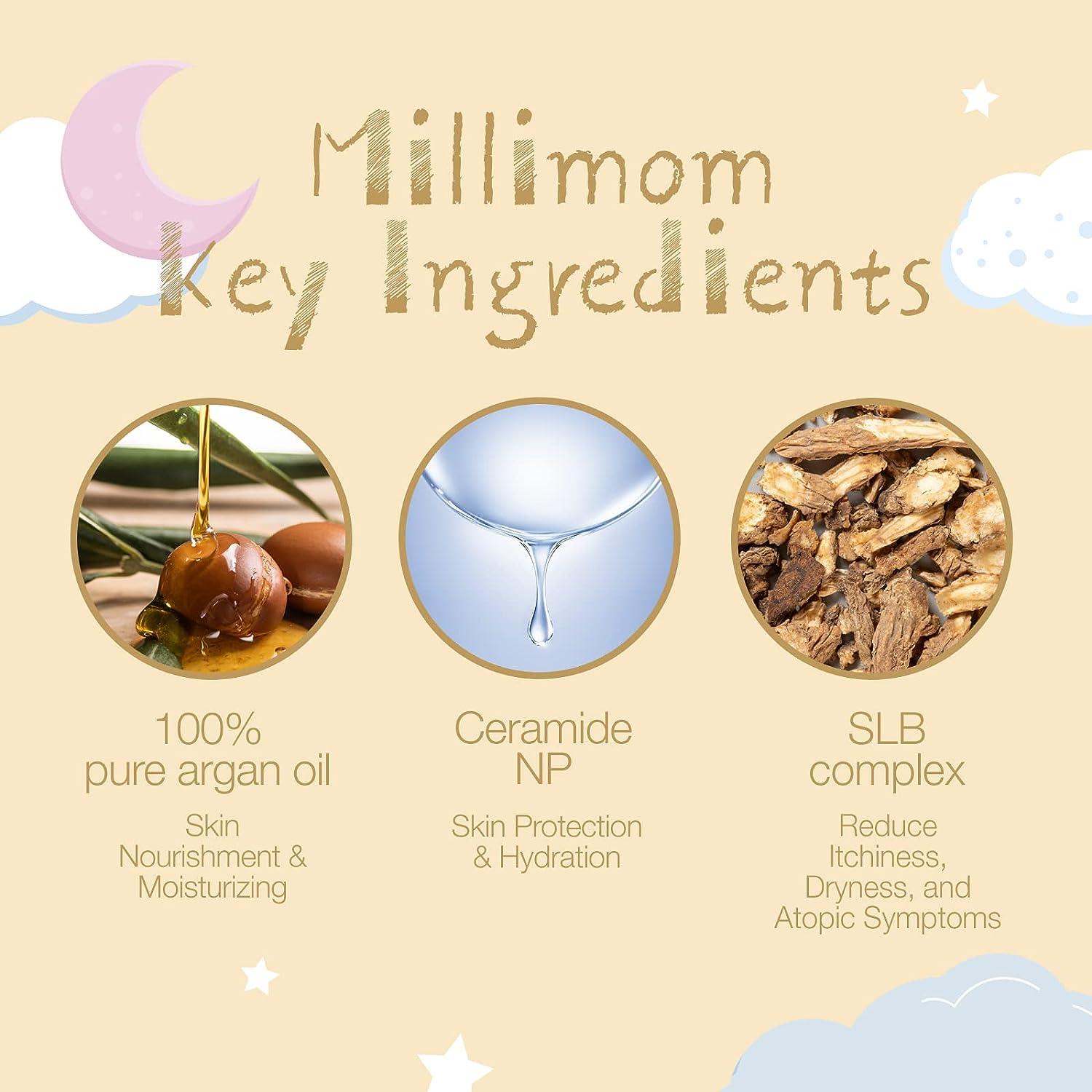 Milimom Baby Oil & Cream with 100 Pure Argan Oil CeramideBase High