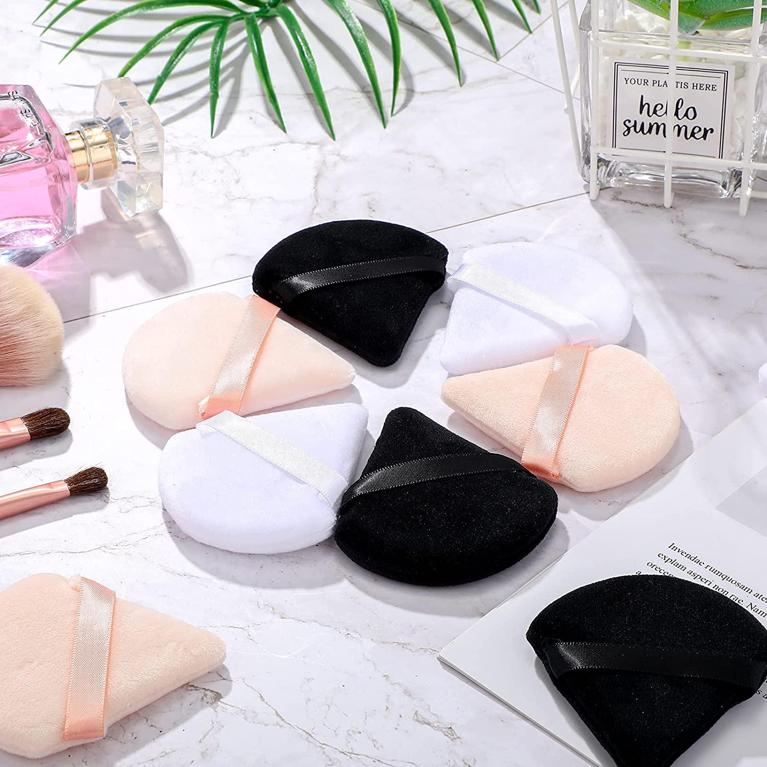 15 Pieces Powder Puff Triangle Makeup Puff Pure Cotton Powder Velour