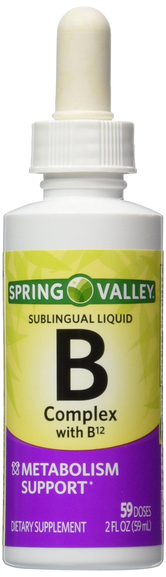 Spring Valley Vitamin Sublingual Liquid, 2 Ounce With a burst of B12
