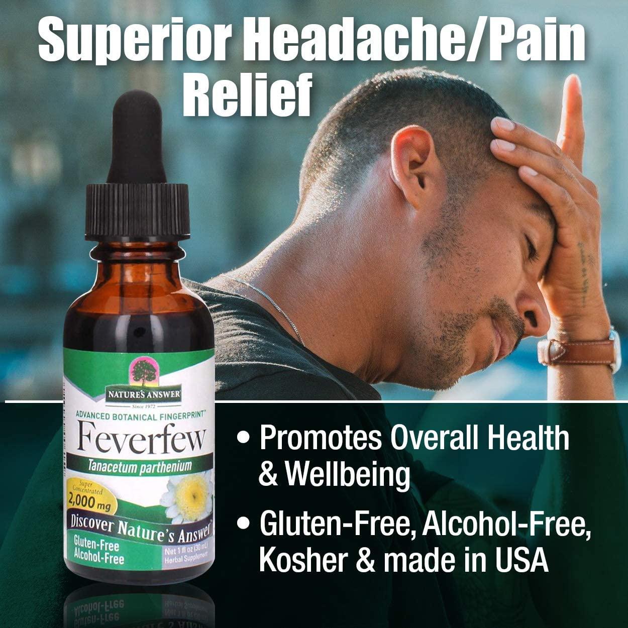 Nature's Answer Feverfew Supplement Alcohol Free 1 Fluid Ounce