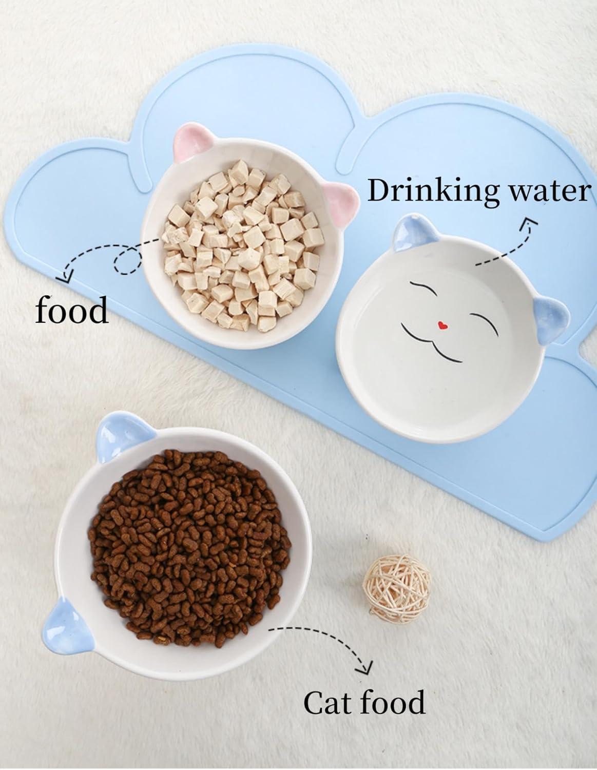 VINPAM Premium Cat Food Mat Anti-Slip Silicone Feeding Mat for