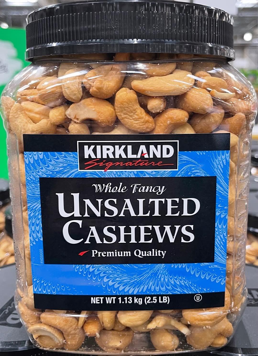 Kirkland Signature Unsalted & Roasted Cashews 1.13kg