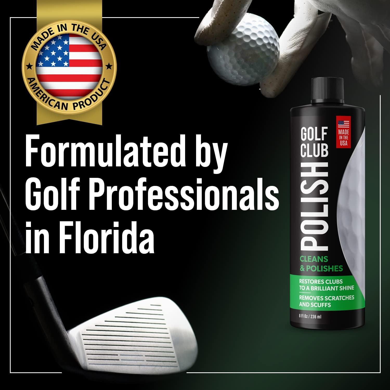 Golf Club Polish to Revitalize Your Clubs - Made in USA - Golf Club Cleaner  to Prolong Performance - Golf Club Scratch Remover - for Your Golf Club  Cleaning Kit & Golf