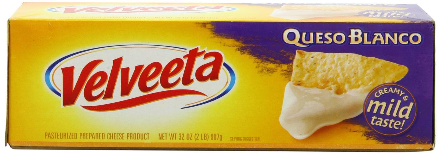 Velveeta Queso Blanco Melting Cheese (32 oz Block) Queso Blanco 2 Pound