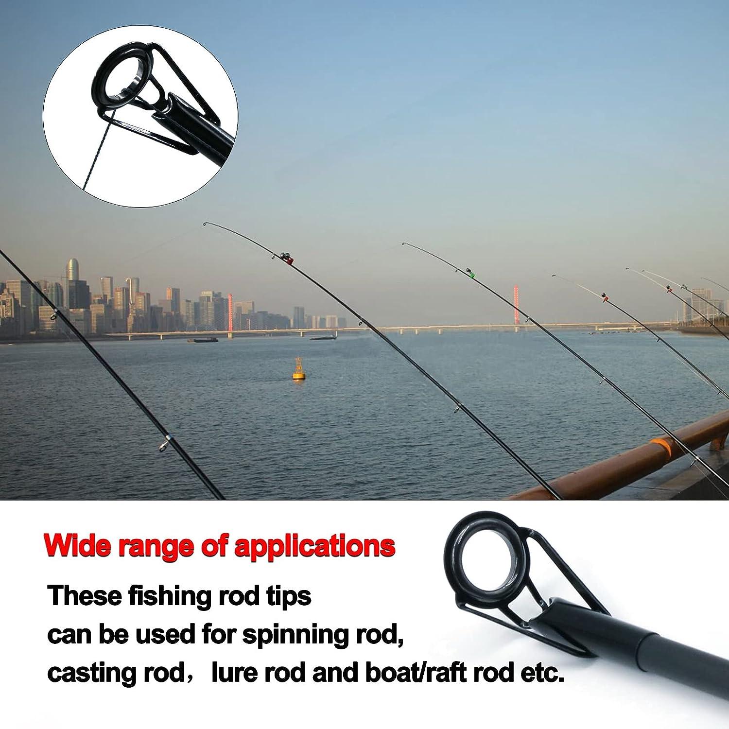 FishTrip Rod Tip Repair Kit - Stainless Steel Ceramic Guides Replacement  for Fishing Rods - 20pcs