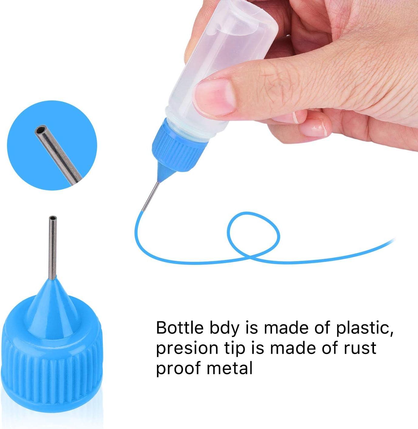 Needle Tip Glue Bottle,precision Tip Applicator Bottle, Plastic Dropper  Bottles For Small Gluing Projects, Paper Quilling Diy Craft, Glue  Applicator Bottles For Acrylic Painting, Quilling, Alcohol Ink( With 2  Plastic Funnels) For
