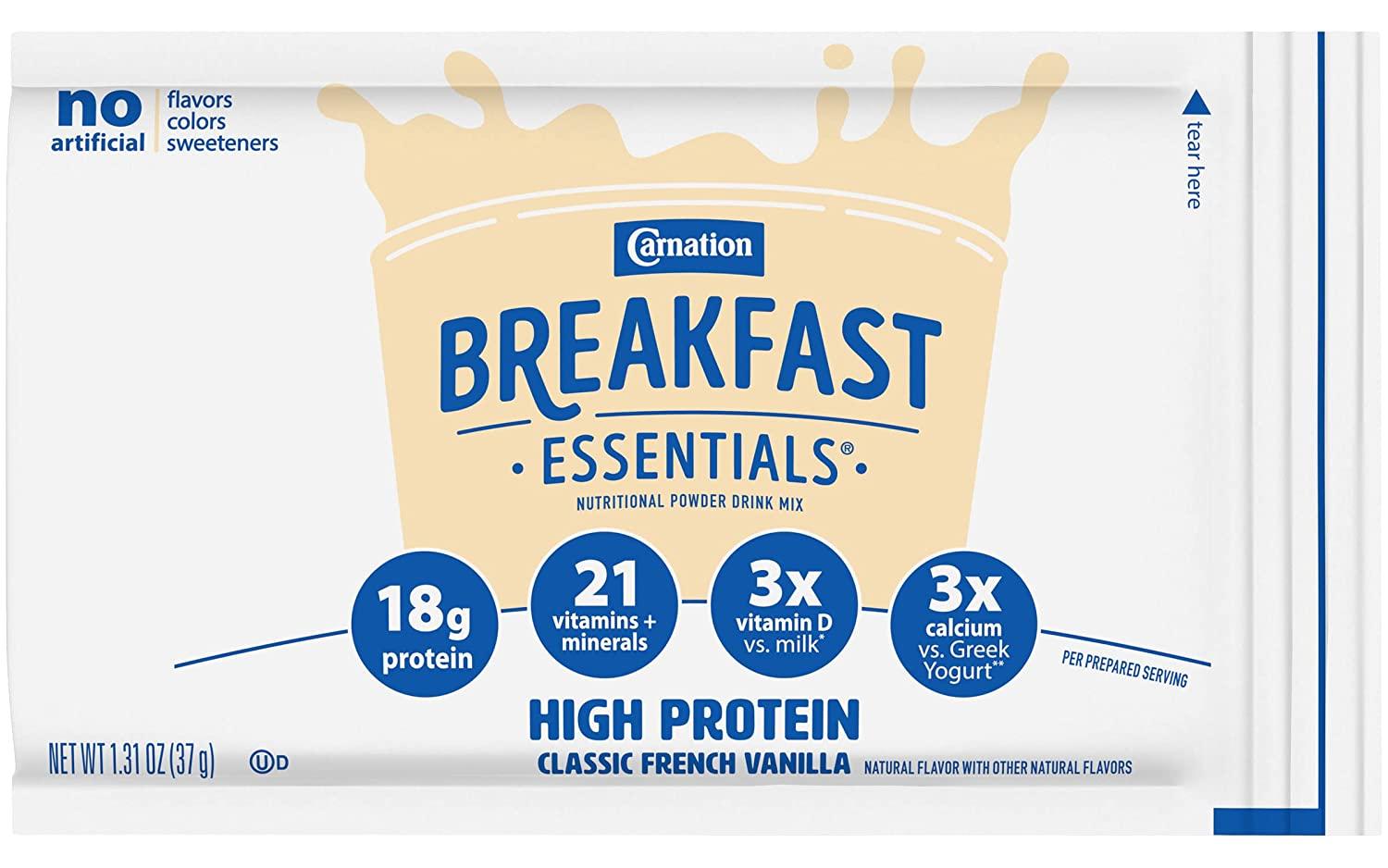 Carnation Breakfast Essentials High Protein Nutritional Powder Drink