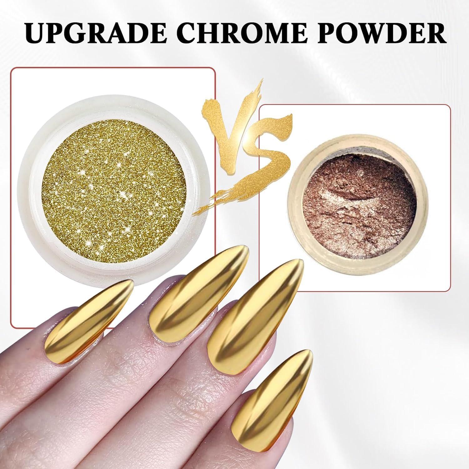Check Out this Silver Holographic Chrome Nail Powder Online in India