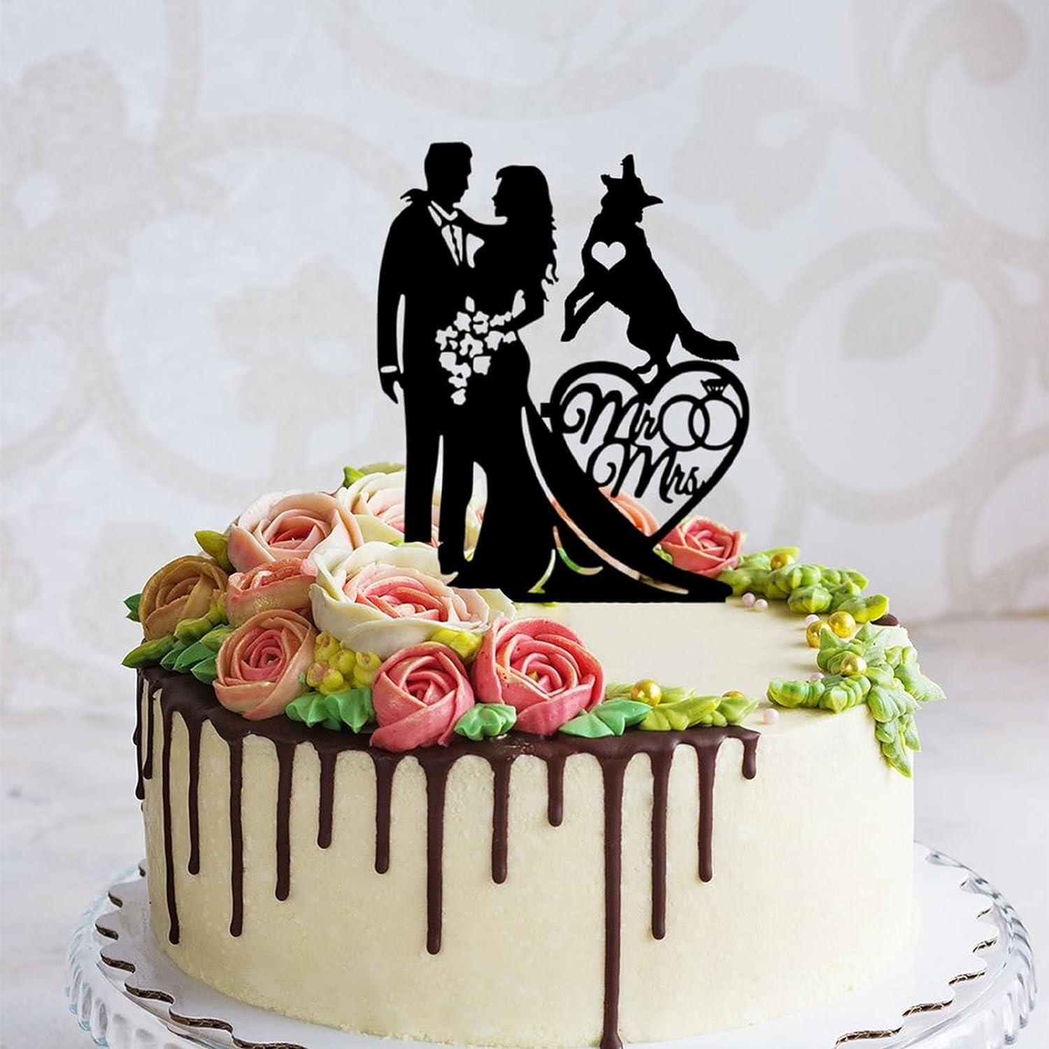 Cake Topper Wedding Bride And Groom Black Couple Wedding Cake Topper - Fun Resin Decoration For Bridal Showers & Engagement Parties Black Wedding Topper - View #11