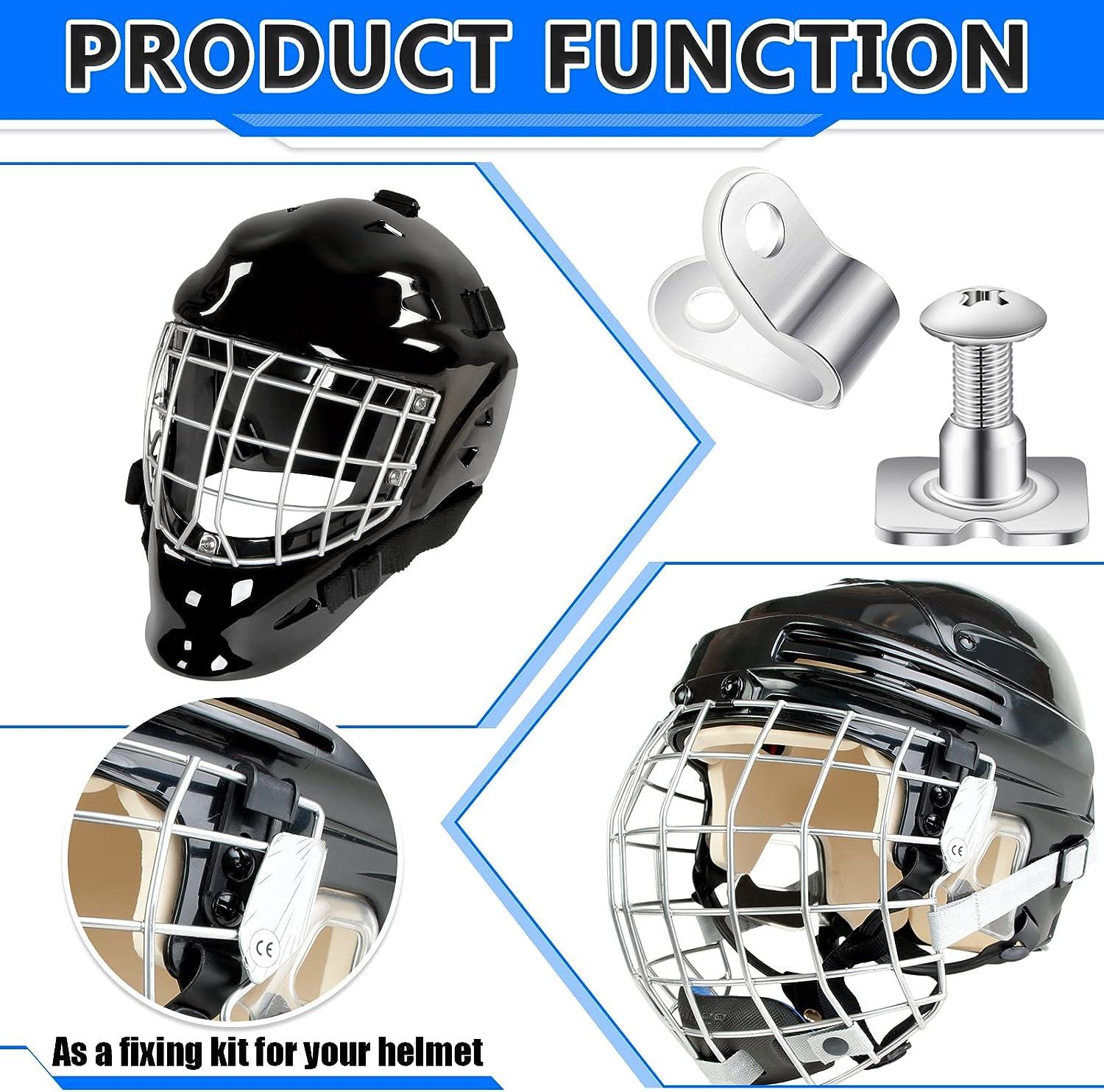 57 PCS Football Helmet Repair Kit Hockey Helmet Repair Replacement Sets  Hardware for Universal Sports Helmet Facemask Include R Shape Football  Visor