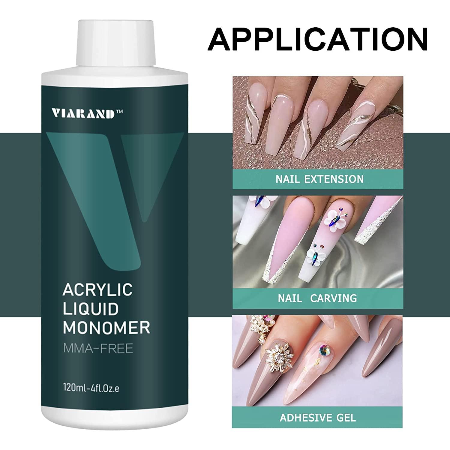 Viarand Monomer Acrylic Nail Liquid 12 Oz,Acrylic Liquid Monomer for Acrylic Powder