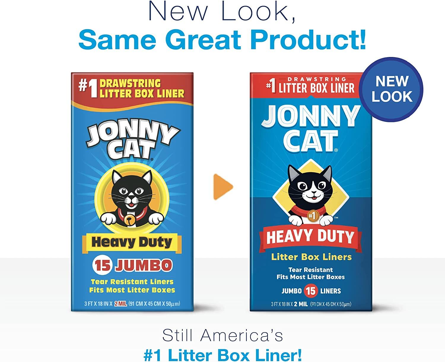 JONNY CAT Jumbo Liner 15 Count HighQuality Cat Litter Pan Liners