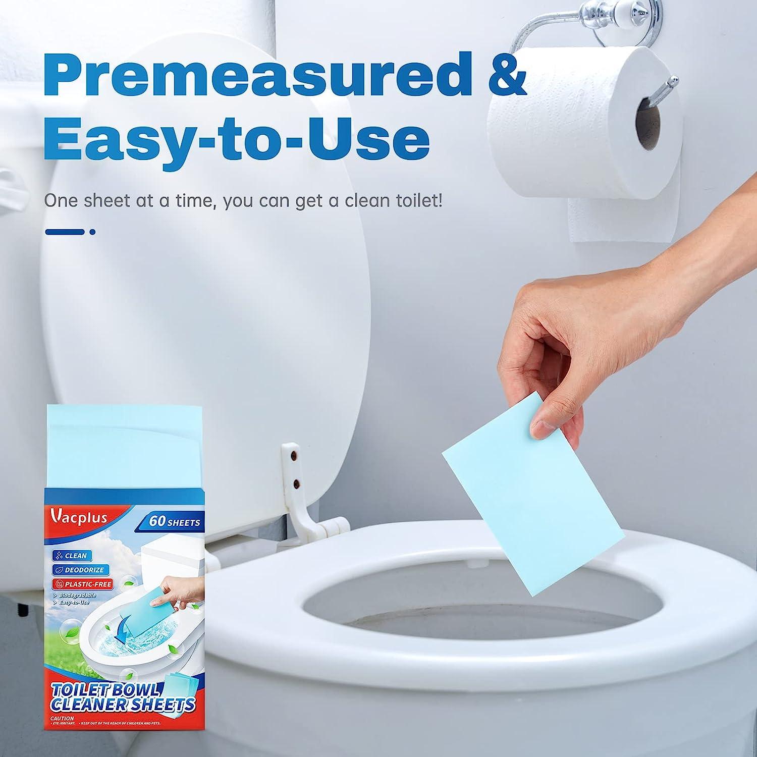 Vacplus Toilet Bowl Cleaners Eco Friendly 60 Sheets Toilet Bowl