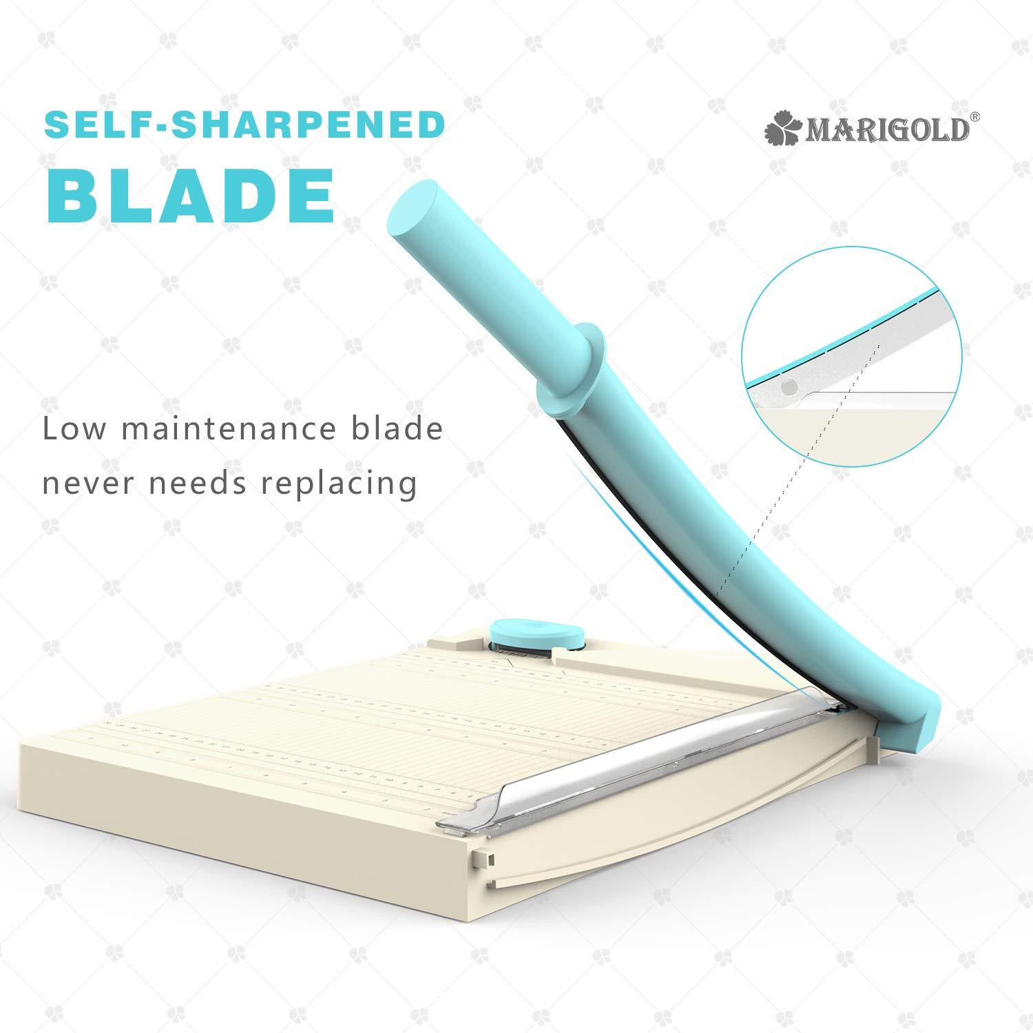 MARIGOLD Paper Cutter Corner Puncher 12" Paper Guillotine 2in1