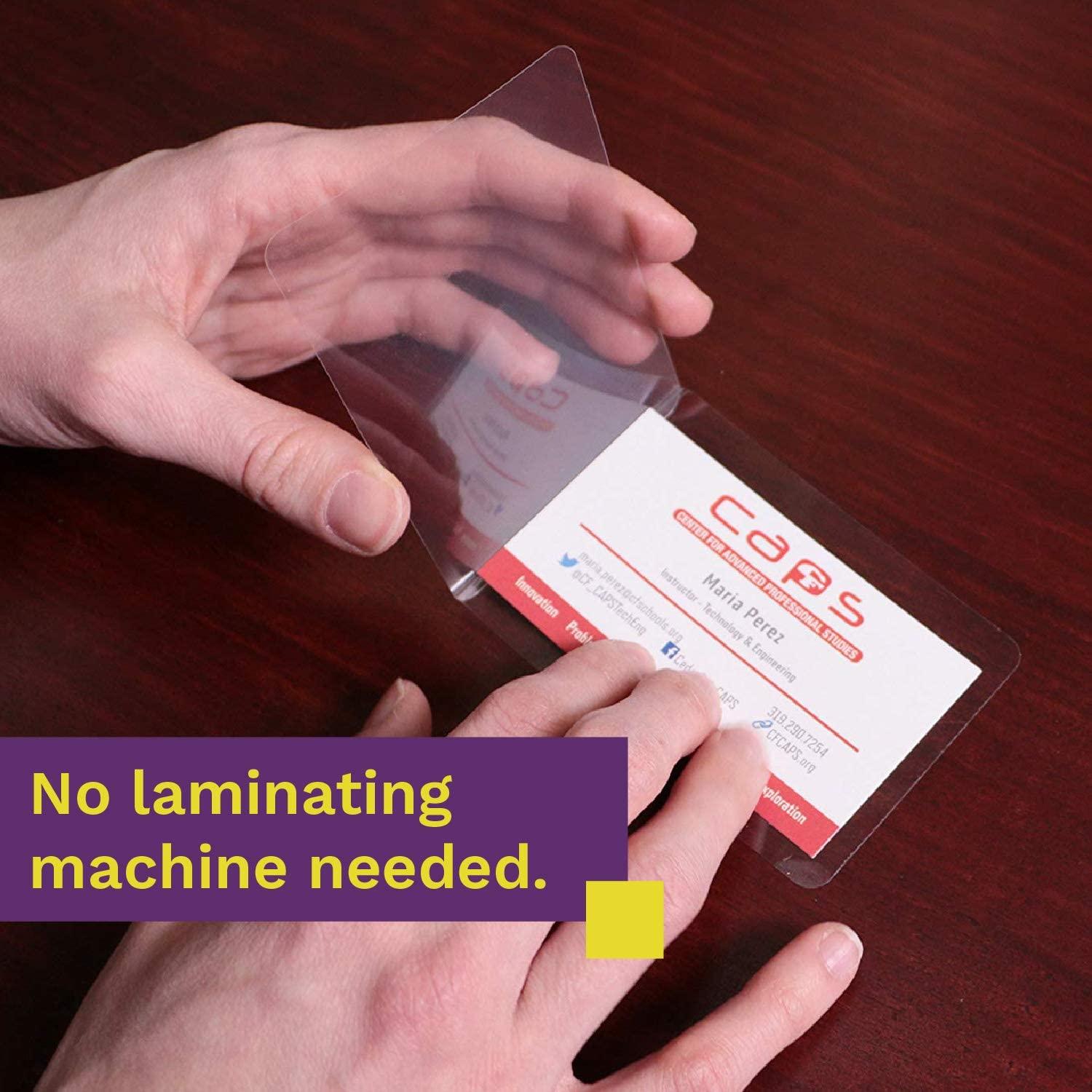 ATack Self-Sealing Laminating Pouches Business Card Size 9.5 Mil - Pack of 25 | Hard Self-Laminating Business Cards Pouch | Buy Now with Express International Delivery | GoSupps.com ATack Self-Sealing Laminating Pouches Business Card Size 9.5 Mil - Pack of 25 | Hard Self-Laminating Business Cards Pouch | Buy Now with Express International Delivery | GoSupps.com