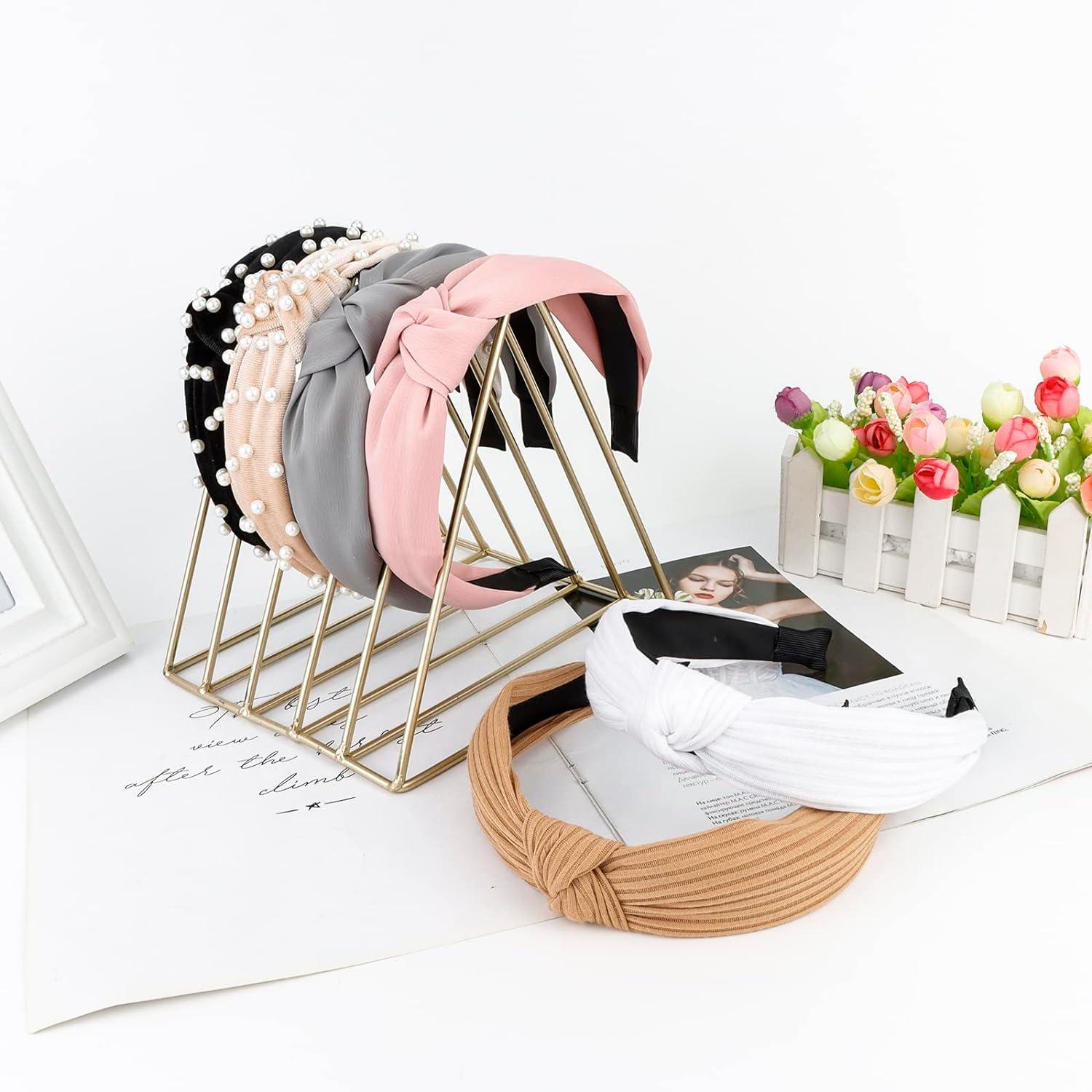 Serre-tête Noué Femme Darra Accessories – 2 Couleurs – Turban Perlé Style Casual