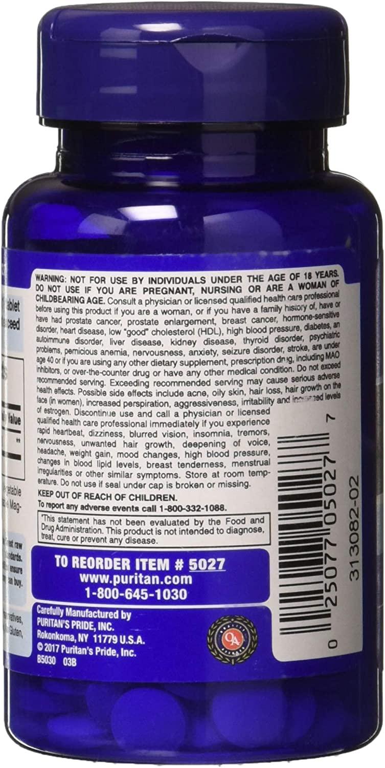 DHEA 50Mg May Promote Sugar Metabolism 100 Count by Puritan's Pride