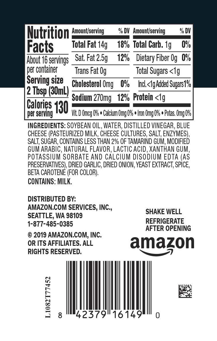 Happy Belly Blue Cheese Dressing - 16 Fl Oz | Amazon Brand | Buy Now with Express International Delivery | GoSupps.com Happy Belly Blue Cheese Dressing - 16 Fl Oz | Amazon Brand | Buy Now with Express International Delivery | GoSupps.com