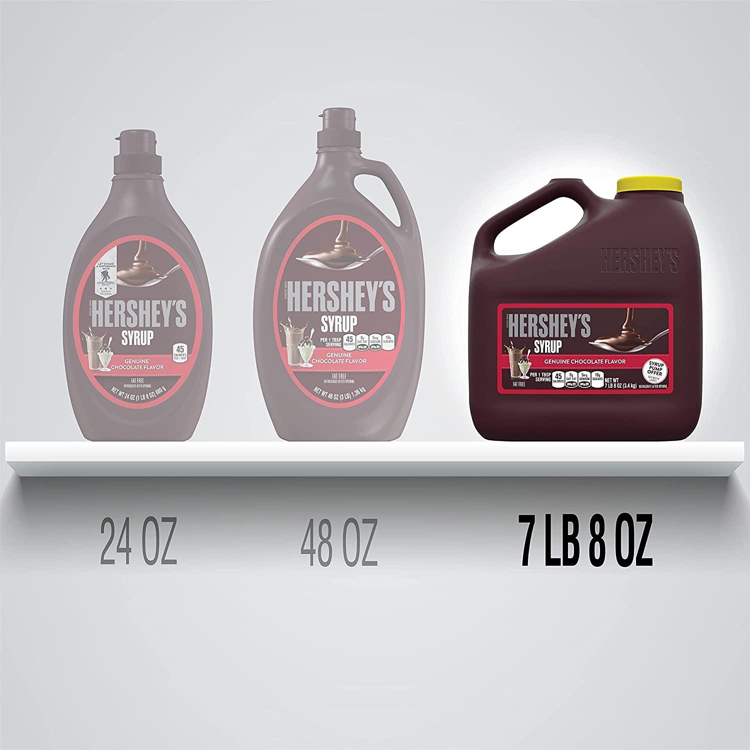 HERSHEY'S Chocolate Syrup 7.5 lb Bulk Jug Baking, Gluten Free, Fat