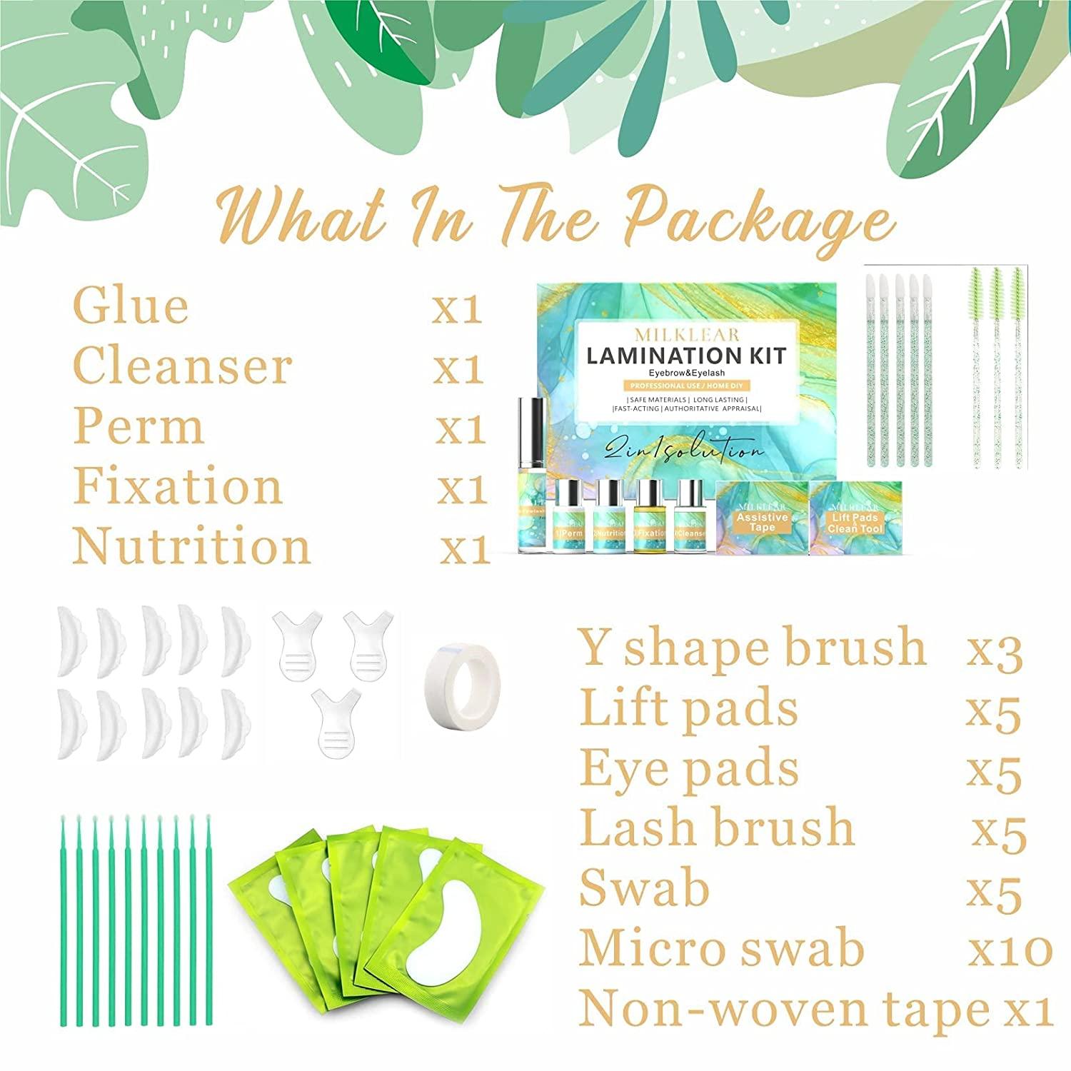 MILKLEAR Brow Lamination Kit Professional 2in1 Upgrade for Fuller