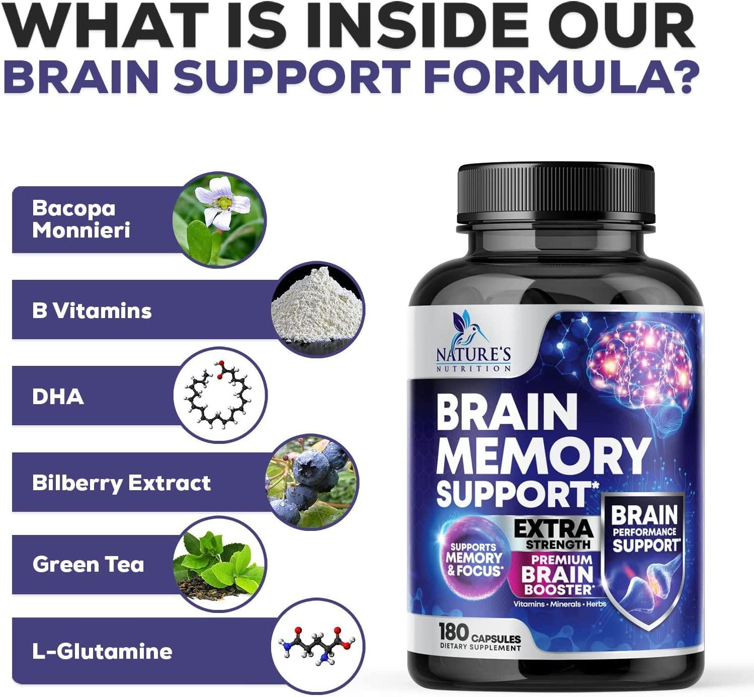 Brain Supplement - Brain Booster to Support Focus, Provide Memory