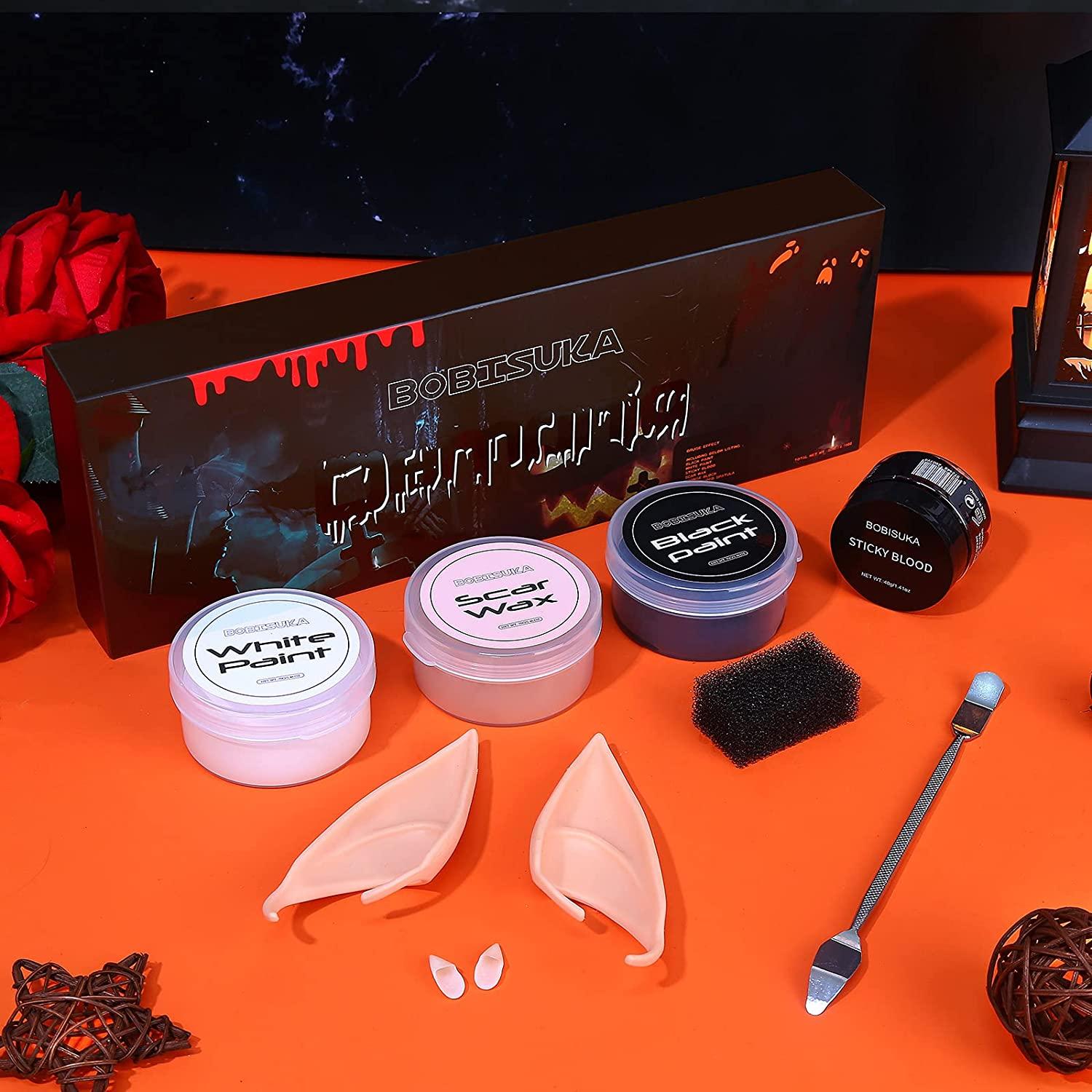 Mosaiz SFX Makeup Kit, Special Effects Makeup Kit with Fake Blood and Scar  Wax, Makeup Sponges and Skin Spatula, Zombie Makeup Kit
