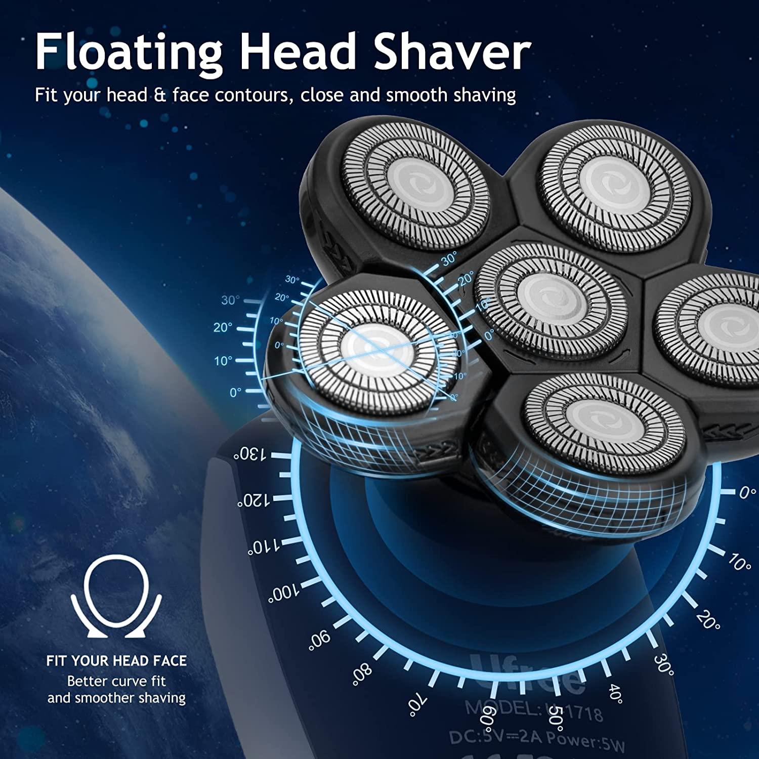 Ufree Head Shavers 6D Professional 5 in 1 Head Shavers for Bald Men