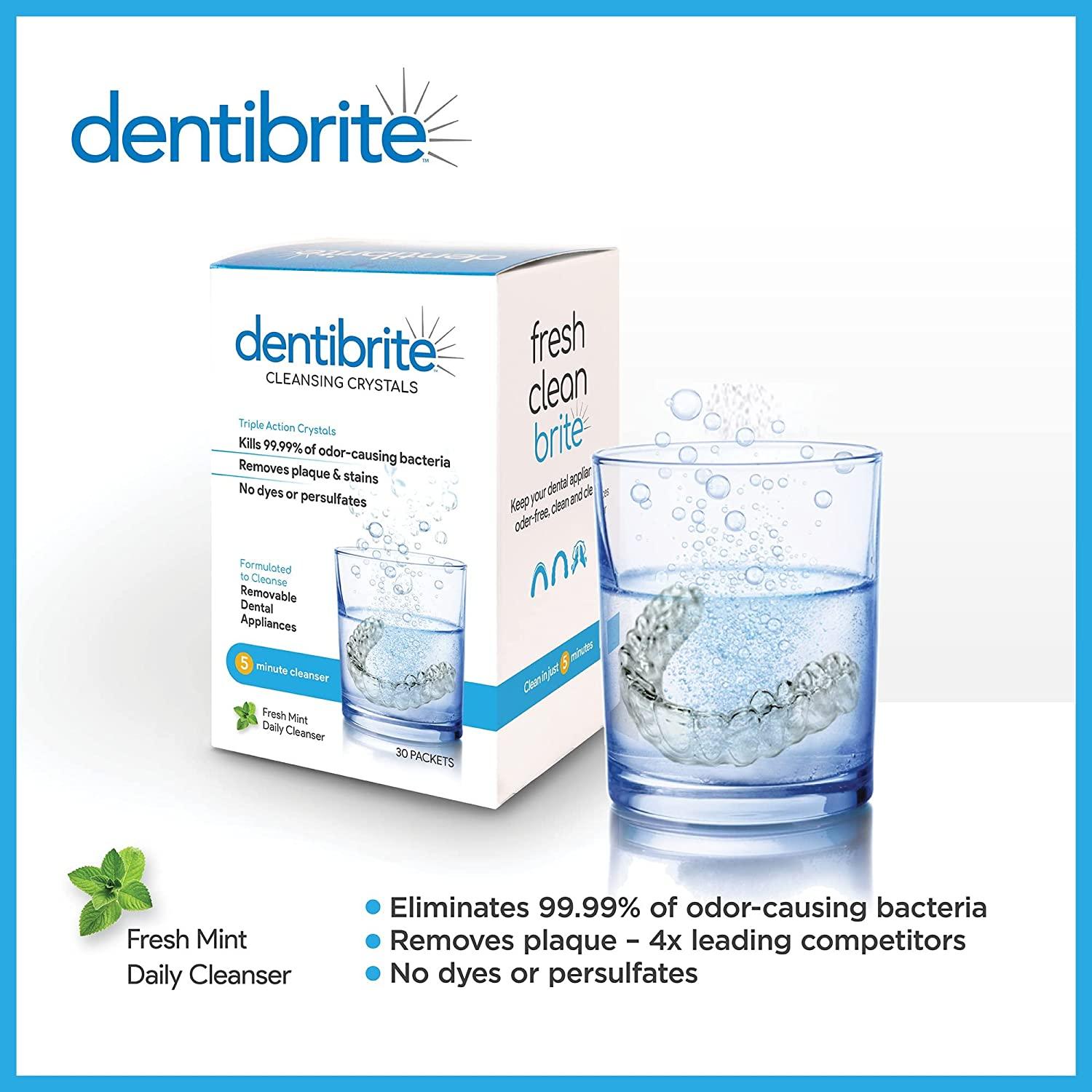 Dentibrite Crystals Cleaner for Removable Dental Appliances