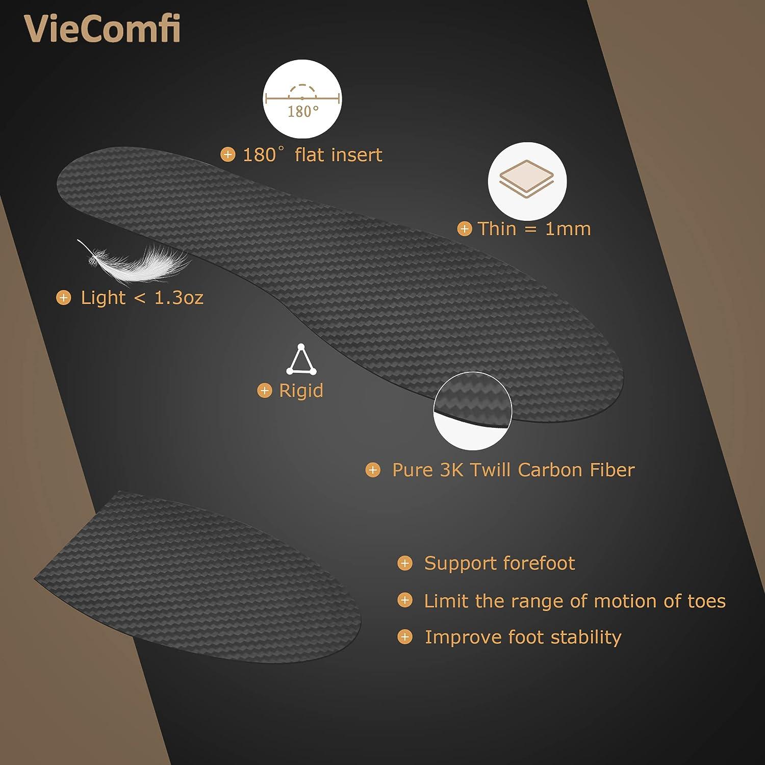 Carbon Fiber Insoles 1 Pair for Pain Relief & Injury Recovery. Rigid