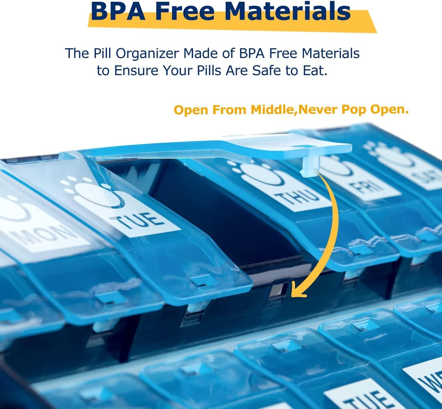 ORGANIZZATORE PIANIFICATORE PILLOLE SETTIMANALE 7 GIORNI Meds