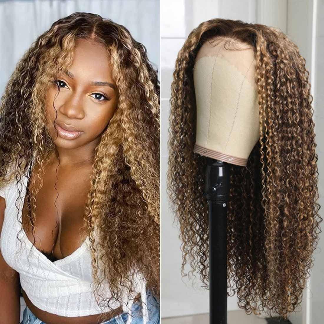Beauty Forever #TL412 Curly Highlight Lace Front Wig Human Hair
