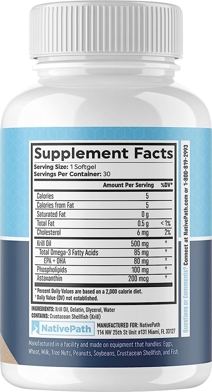 Antarctic Krill Oil Omega3 Fatty Acids with EPA and DHA Supports