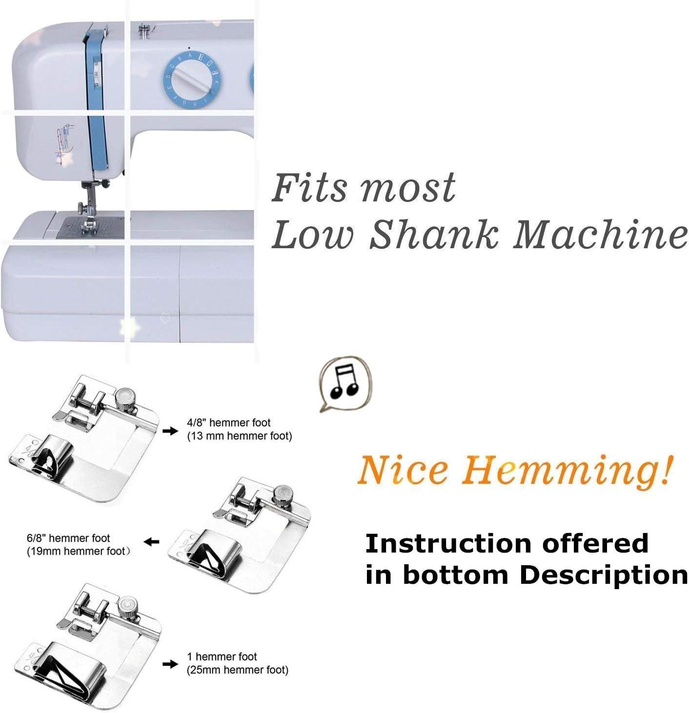 Hemmer Foot, Low Shank/Vertical for Multiple Sewing Machines
