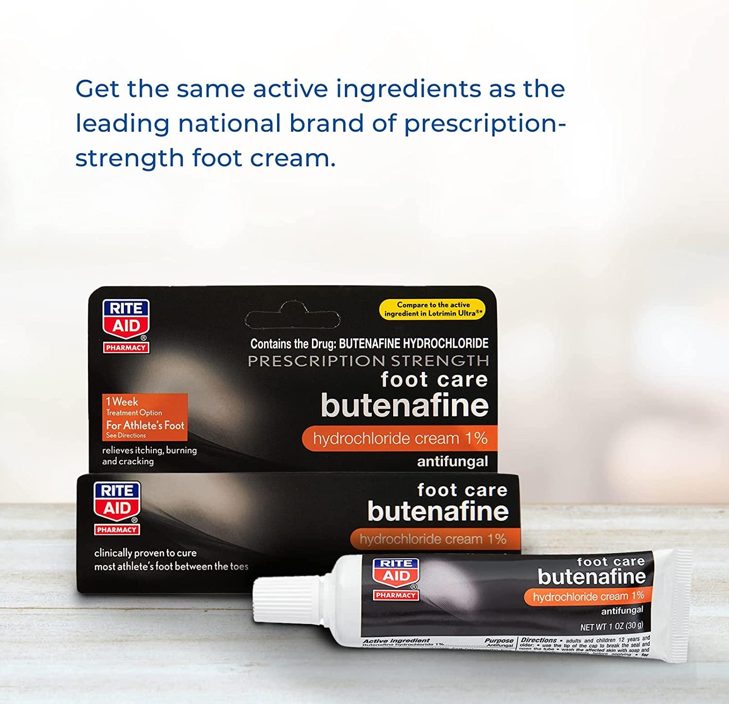 Rite Aid Prescription Strength Foot Care Butenafine Cream 1 oz