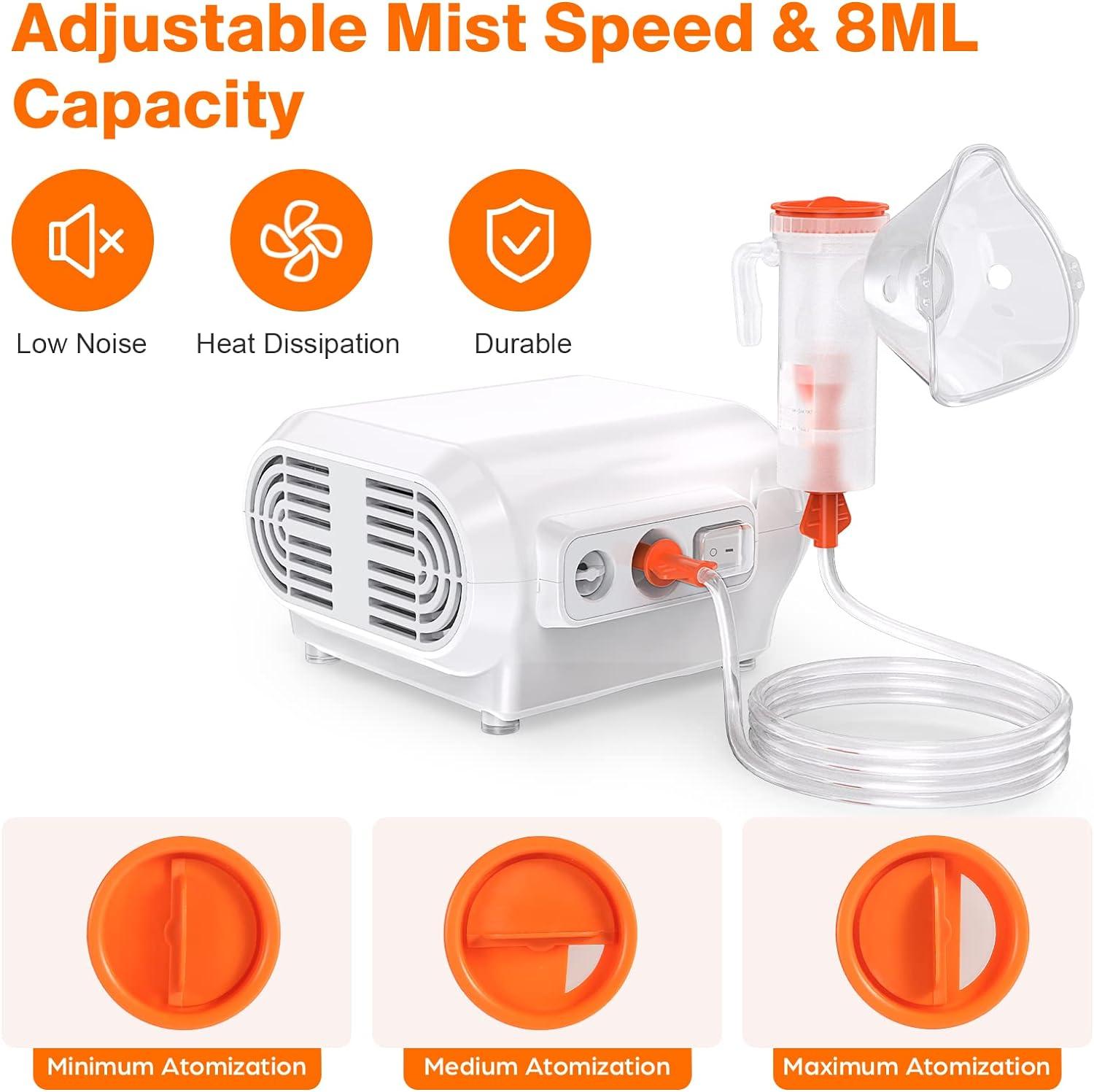 Portable Compressor Nebulizer for Adults and Kids - Adjustable Steam ...