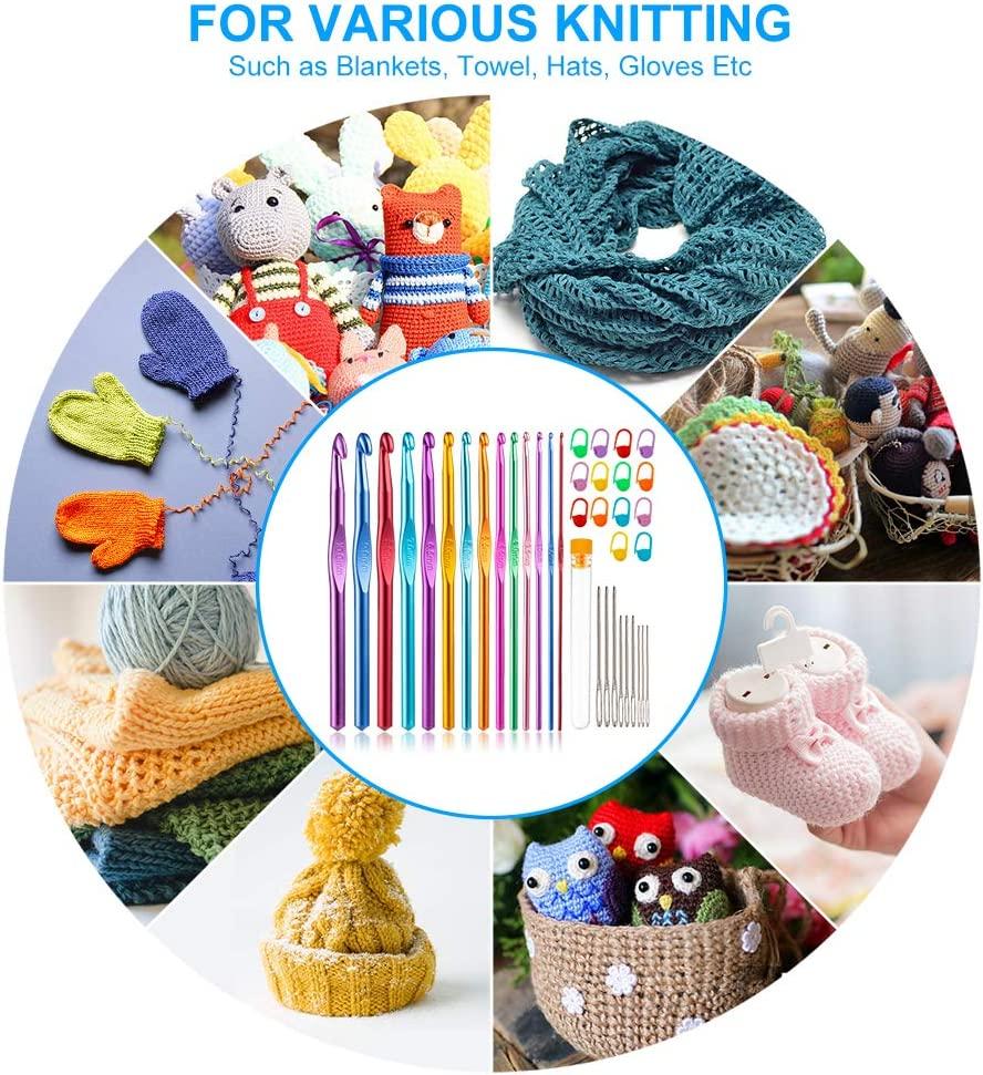 Vodiye Lot De 32 Crochets Au Crochet, 12,15,18,20,25