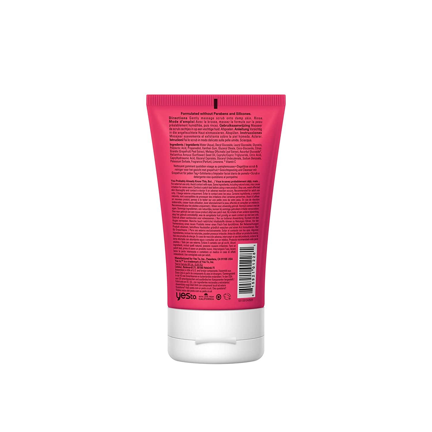 Yes To Grapefruit Daily Facial Scrub Cleanser Exfoliating Restoring