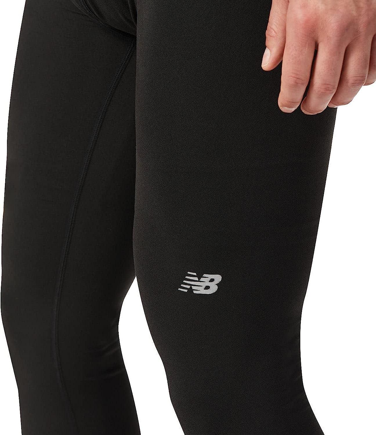 New Balance Men's Compression Thermal Non-Rolling Baselayer Pants with  Functional Fly X-Large Black (2.0)