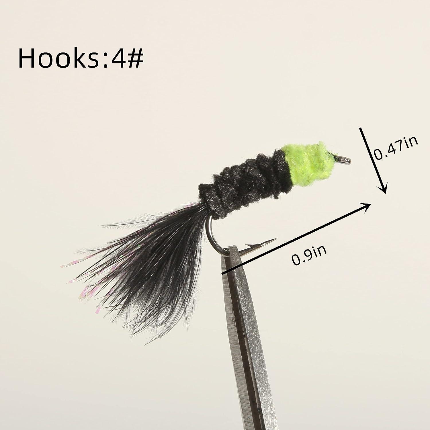 YZD Fly Fishing Flies Realistic Dry Wet Nymph Trout Flies Hand Tie Lures  Kits 12/26/48 Pcs…