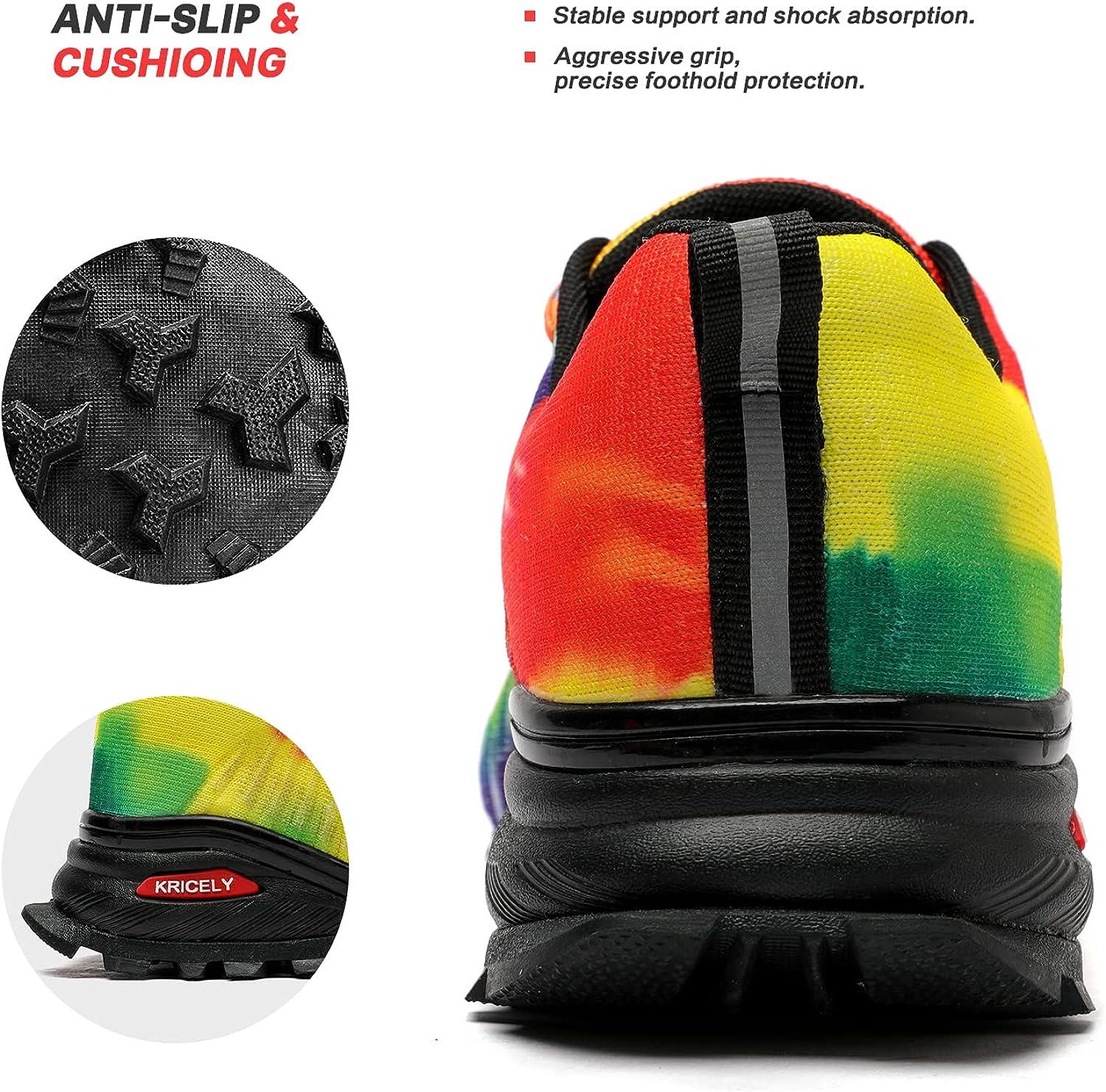 Kricely Men's Trail Running Shoes Fashion Walking Hiking Sneakers for