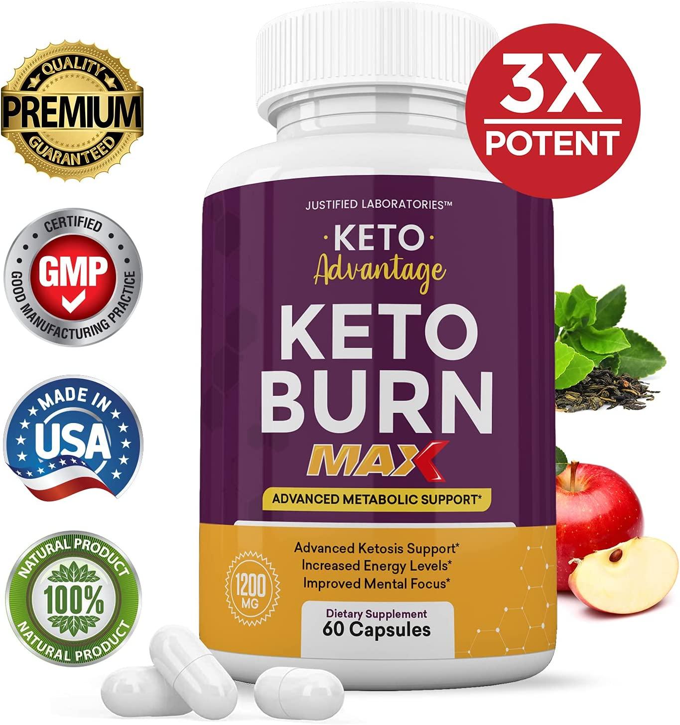 Keto Advantage Keto Burn Max 1200MG with Apple Cider Vinegar & goBHB